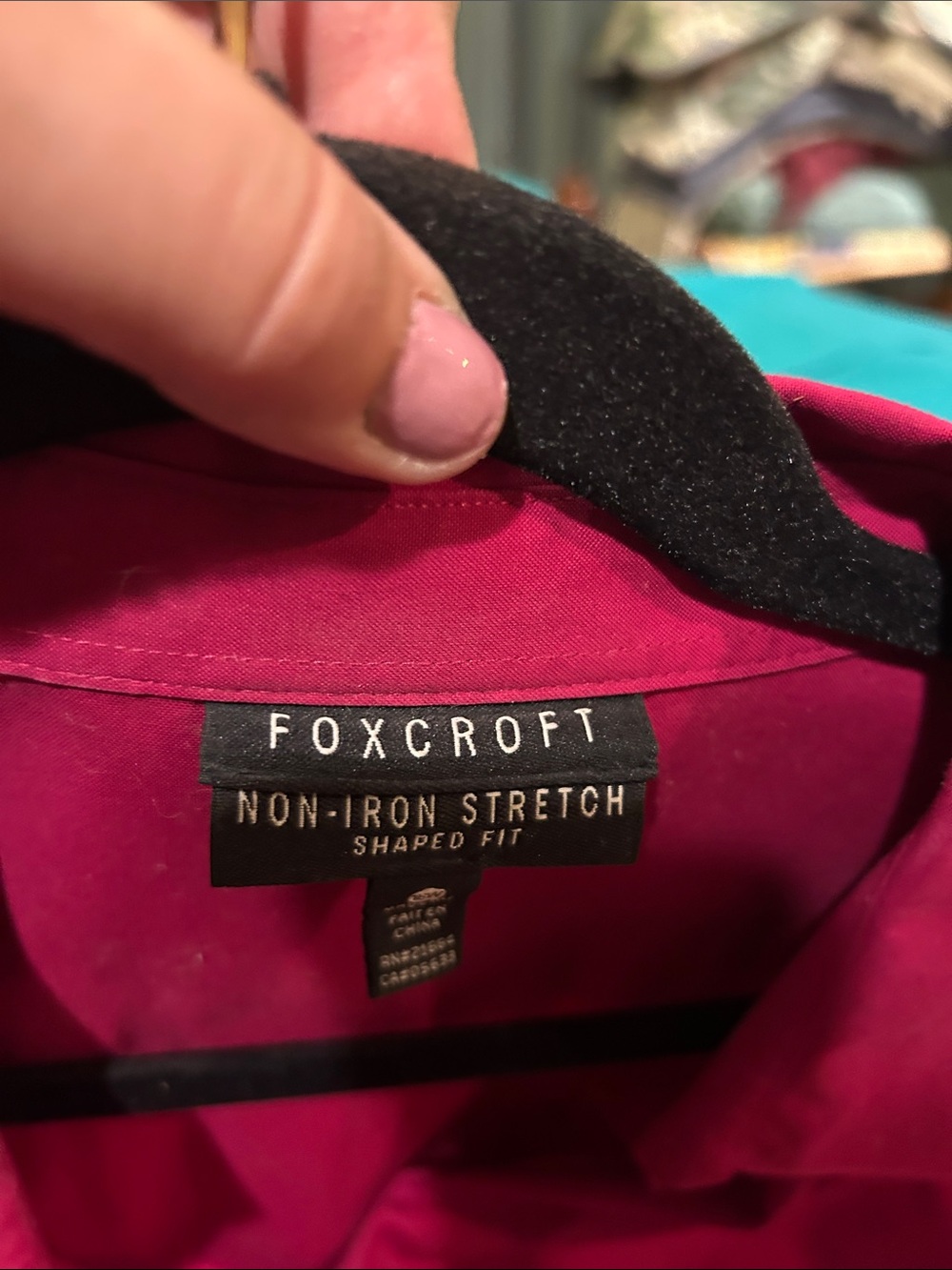 Foxcroft Button-Down Stretch Shirt in Fuchsia
